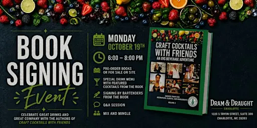 Craft Cocktails With Friends: Book Signing Event