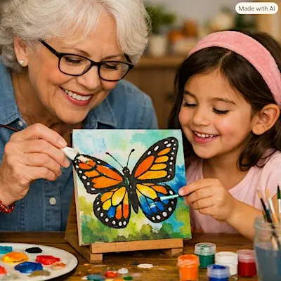 Family Art Night - Butterfly Kisses