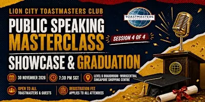 Public Speaking Masterclass: Showcase & Graduation