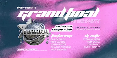 BARRY PRESENTS GRAND FINAL AFTER PARTY