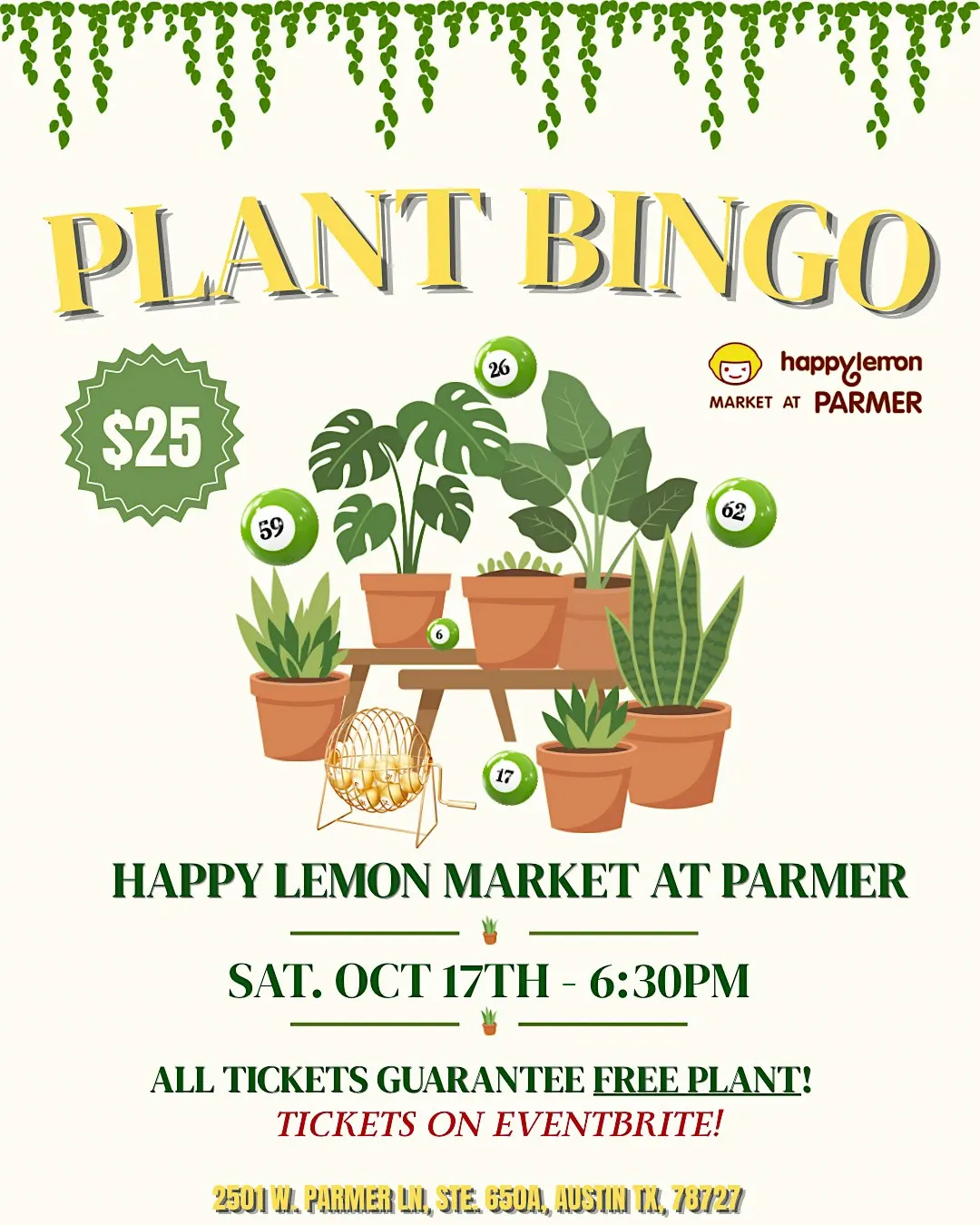 Plant Bingo & Boba