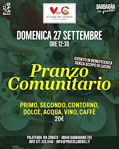 CAPARRA PRANZO COMUNITARIO 27 settembre 2026