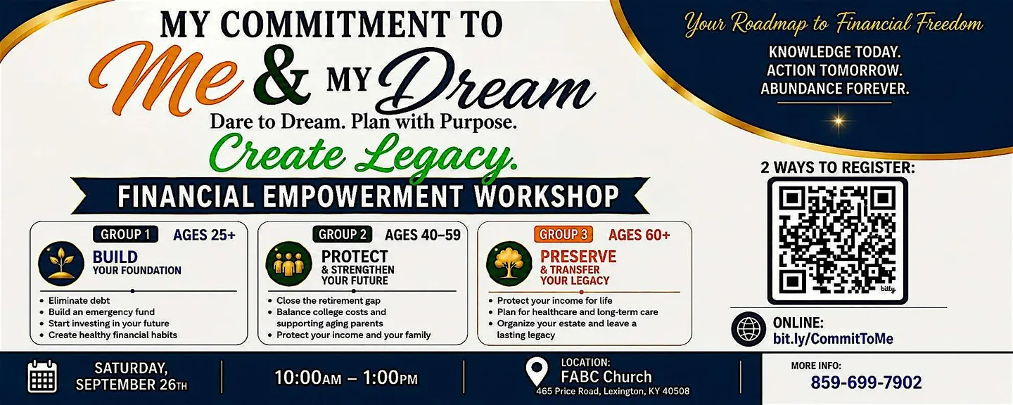 My Commitment To Me & My Dream: Financial Empowerment Workshop