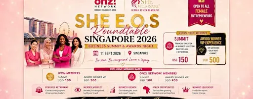 She Millionaire Singapore 2026 | Summit, Awards & Business Networking