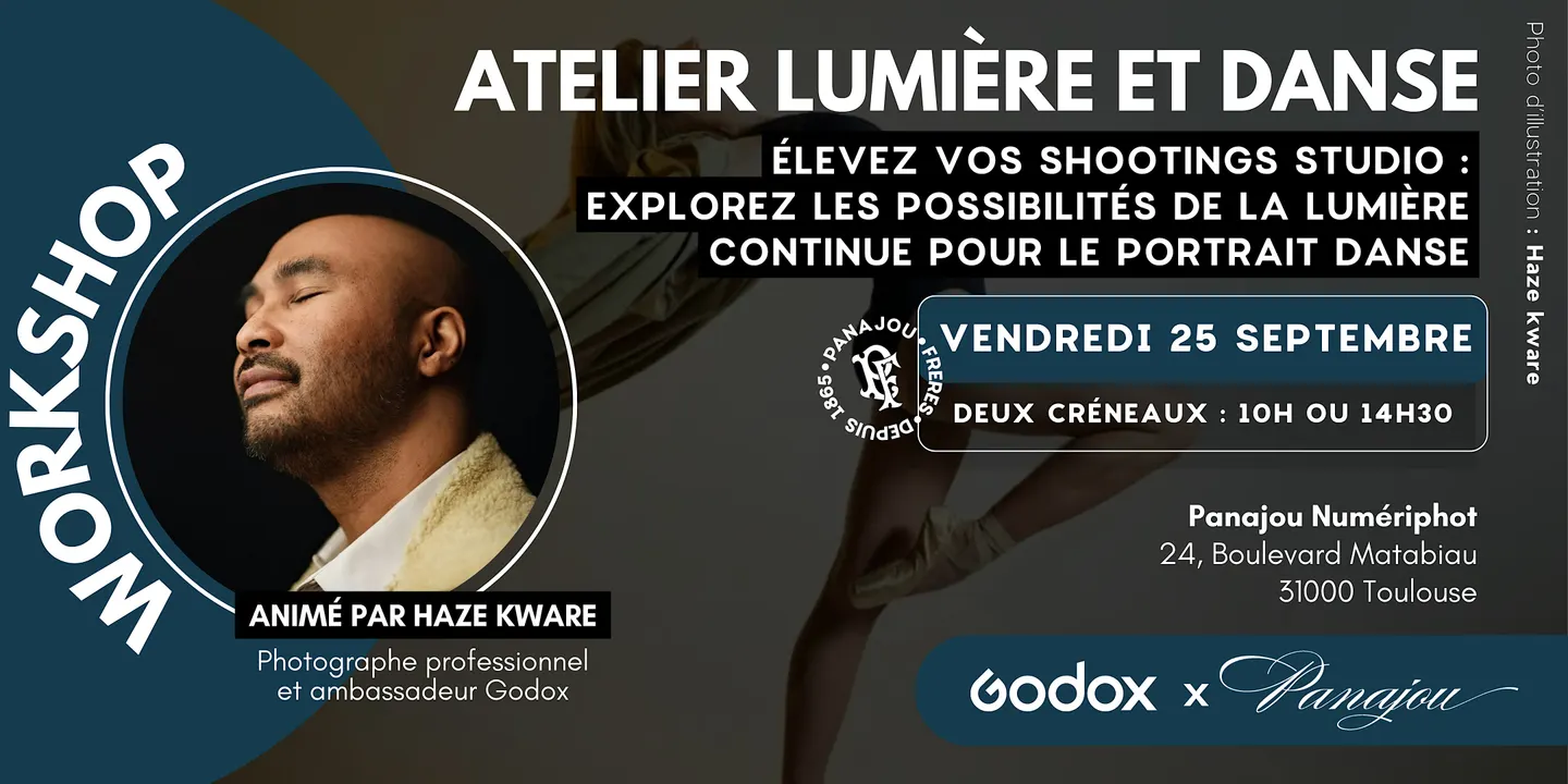 WORKSHOP LUMIÈRE ET DANSE // GODOX X HAZE KWARE // VENDREDI 25 SEPTEMBRE