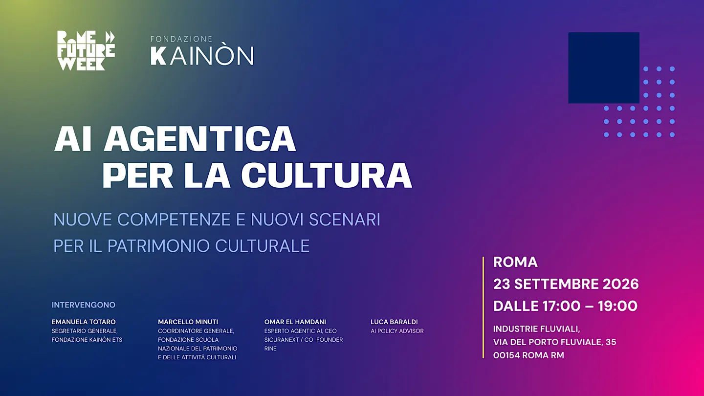 MASTERCLASS "AI AGENTICA PER LA CULTURA"
