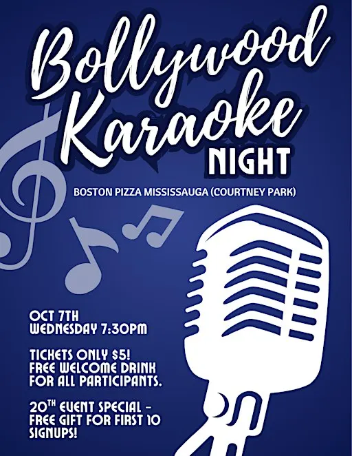 Bollywood Karaoke Night @ Boston Pizza Courtney Park (Mississauga)