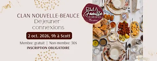 Déjeuner connexions – Clan Nouvelle-Beauce