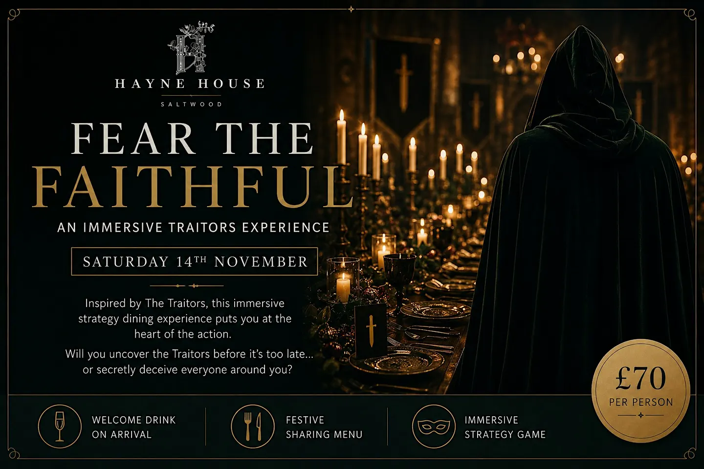Fear the Faithful - A Traitors themed immersive strategy evening