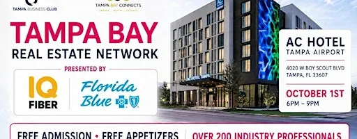 Tampa Bay Real Estate Networking Social (200+ Attendees) Free Admission