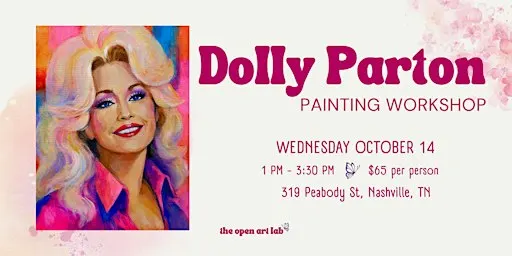 Dolly Parton-Inspired Acrylic Portrait Workshop | The Open Art Lab