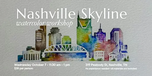 Nashville Skyline Watercolor Workshop | The Open Art Lab