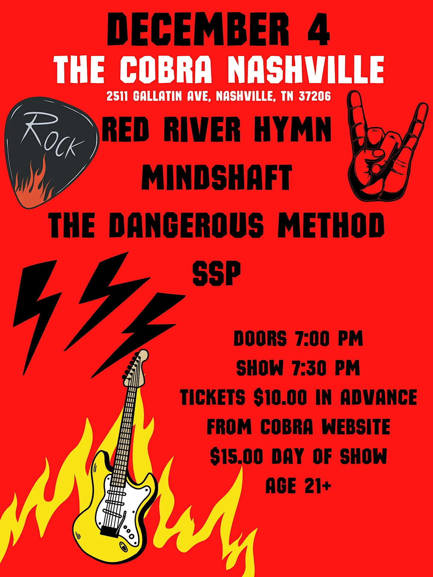 Venue: The Dangerous Method l Mindshaft l Red River Hymn