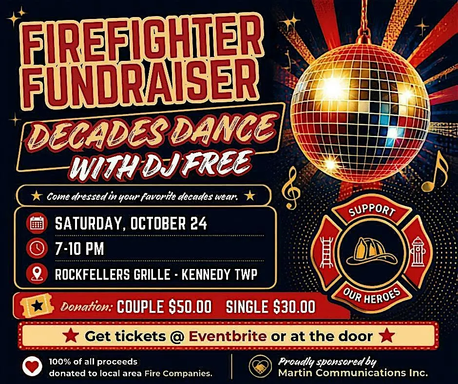 Firefighter fundraiser decades dance