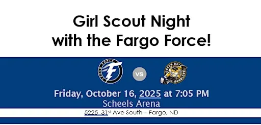 Girl Scout Night with the Fargo Force