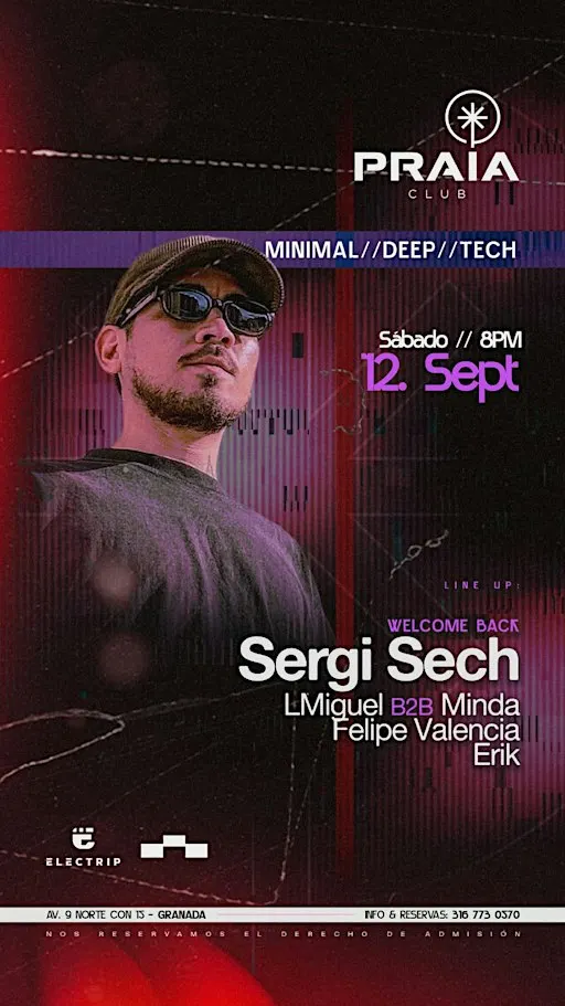 WELCOME BACK EN PRAIA CLUB (SÁBADO 12 DE SEPTIEMBRE)
