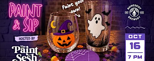 Paint & Sip Event in Cincinnati, OH – “DIY SPooky Halloween Glasses”
