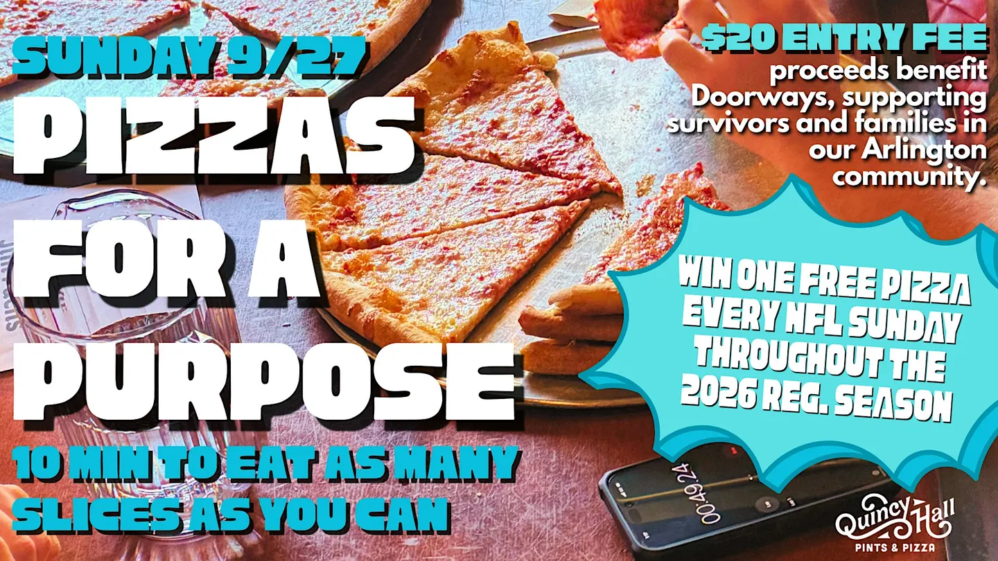 2026 Pizzas for a Purpose @ Quincy Hall — PIZZA EATING CONTEST!