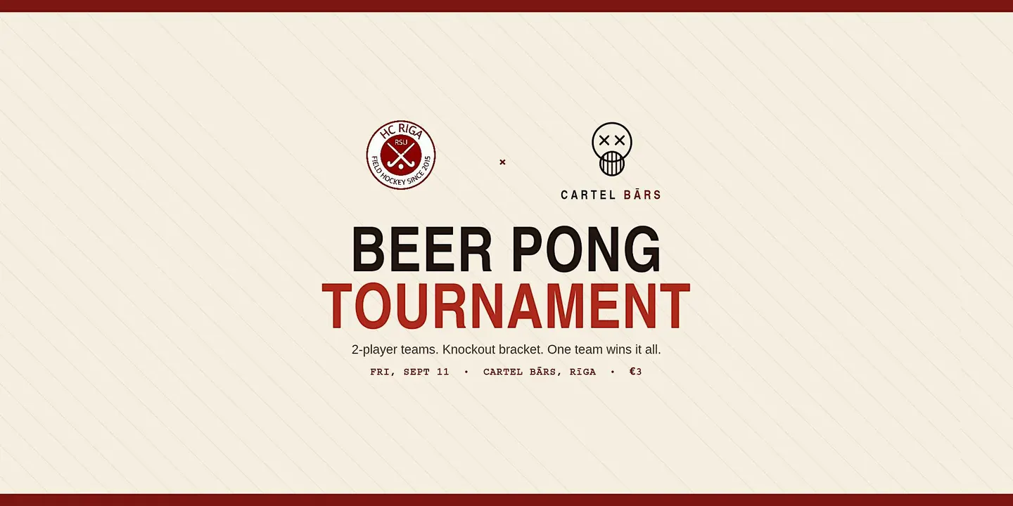 Beer Pong Tournament HC Riga x Cartel Bar
