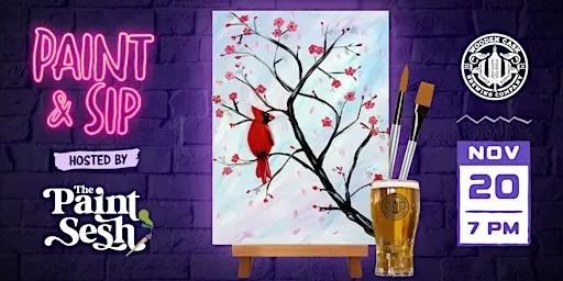 Cardinals Perch Paint & Sip Event at Wooden Cask in Newport, KY