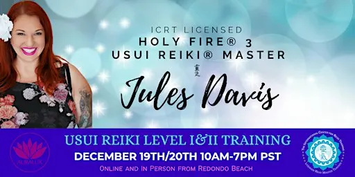 Reiki Level I/II Training with Licensed Reiki Master Teacher Jules Davis