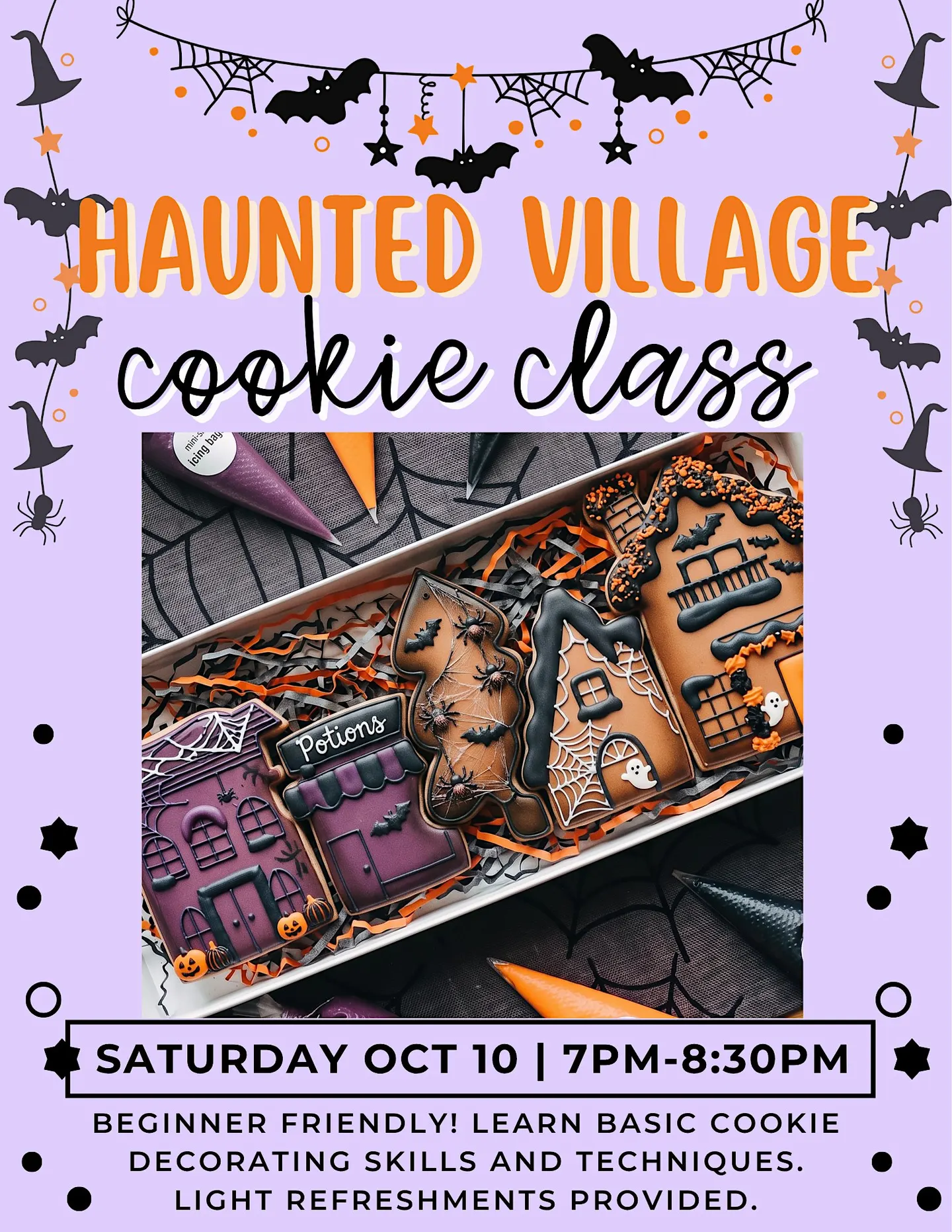 Haunted Village Halloween Cookie Decorating Class 10.20