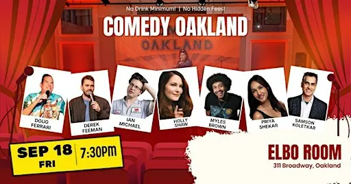 Comedy Oakland at The Elbo Room - Fri Sep 18 2026