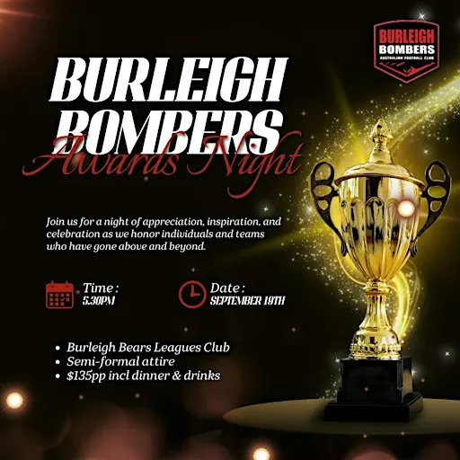 Burleigh Bombers 2026 Club Champion & Awards Night