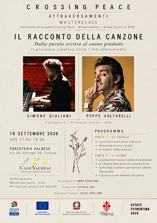 IL RACCONTO DELLA CANZONE – Dalla parola scritta al suono prodotto