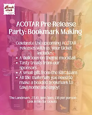 ACOTAR Pre-Release Party: Bookmark Making ✨