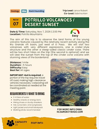 Potrillo Volcanoes / Desert Sunset