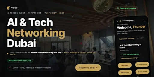 AI & Tech Networking Event in Dubai by Ascent Valley