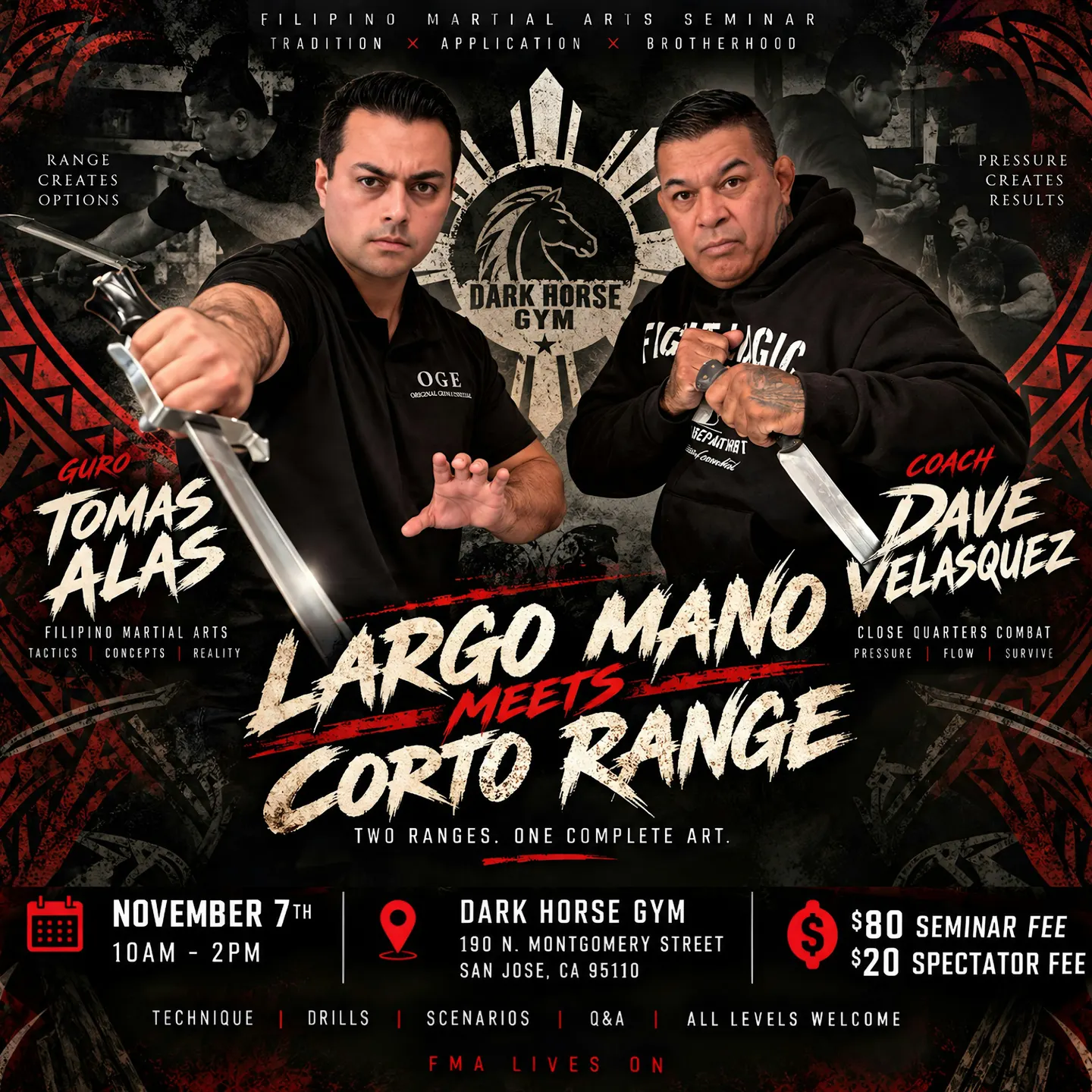Sword and Knife Fighting Seminar Largo Mano & Corto Range