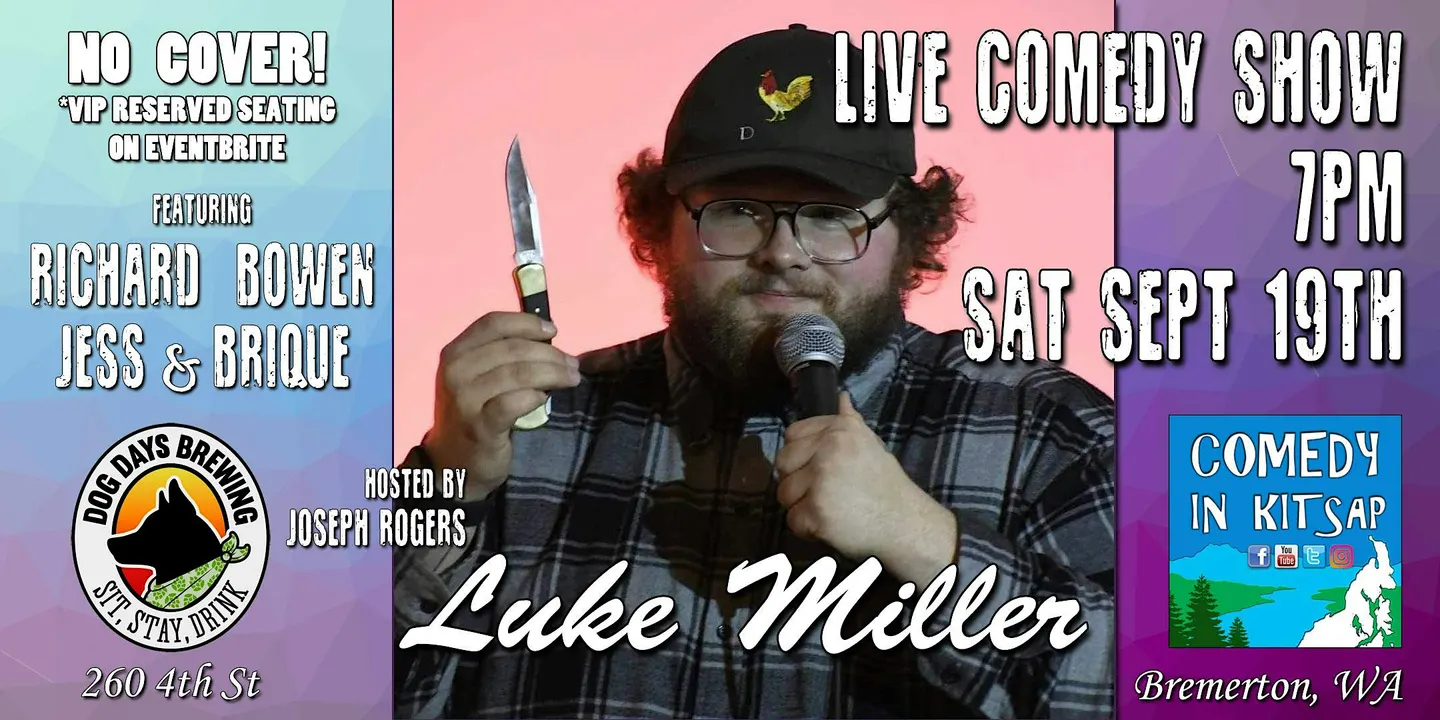 Live Comedy Show at Dog Days Brewing w/Headliner Luke Miller!