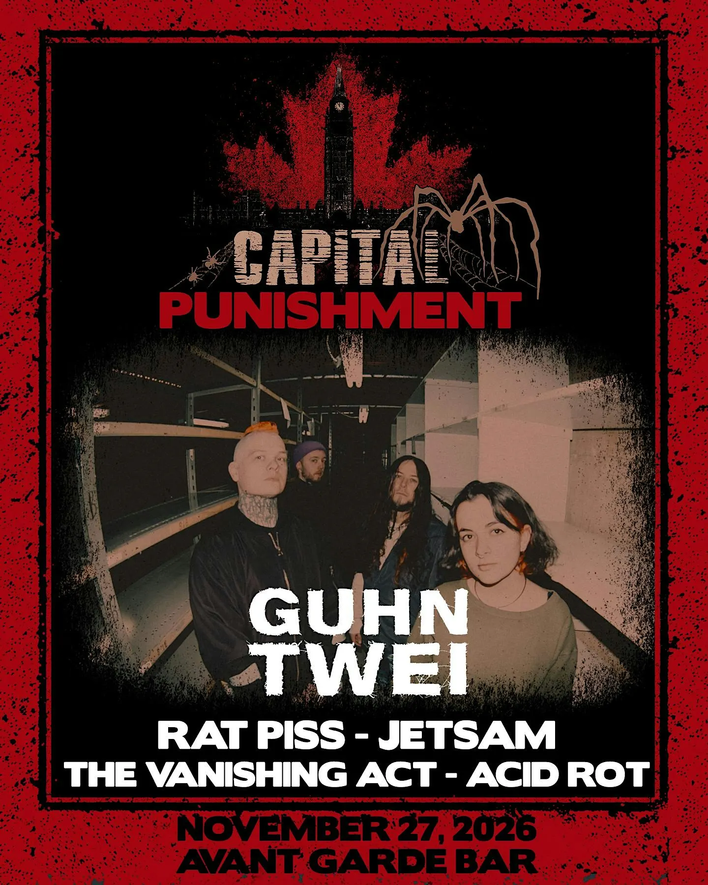GUHN TWEI + RAT PISS + JETSAM +THE VANISHING ACT + ACID ROT