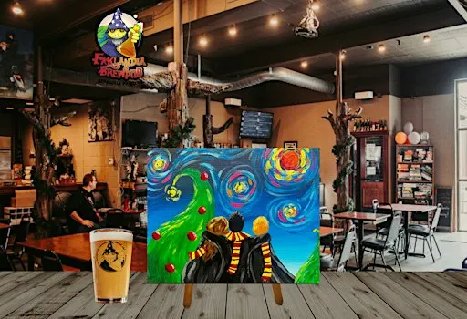 Christmas at Hogwarts Paint & Sip at Faklandia Brewpub