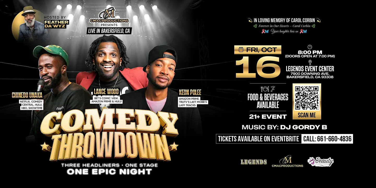 C MAC PRODUCTIONS PRESENT THE COMEDY THROWDOWN