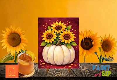 Welcome Fall Paint & Sip at Zócalo Food Park!
