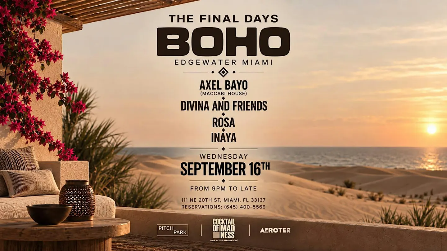 BOHO Edgewater AXEL BAYO (MACCABI HOUSE) / DIVINA AND FRIENDS / ROSA/ INAYA