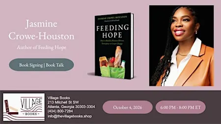 Author Talk and Book Signing with Jasmine Crowe-Houston