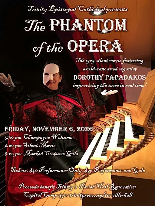 Phantom of the Opera Silent Movie and Masked Costume Gala