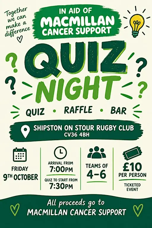 Quiz night in aid of Macmillan Cancer Support