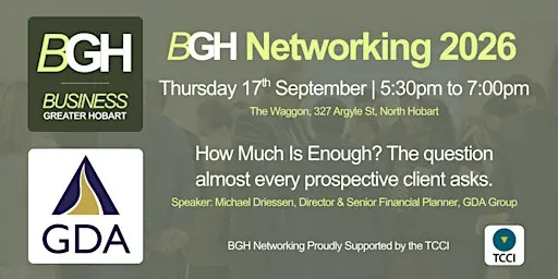 Business Greater Hobart Networking - September 2026