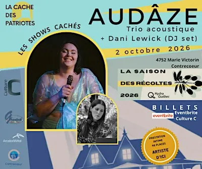 Audâze + Dani Lewick (DJ set) 2 octobre 2026_ Les shows cachés.