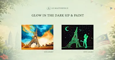 Sip and Paint (Glow in the Dark): Classical Eiffel Tower