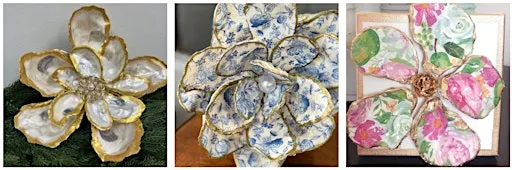 Decoupage Oyster Shell Florals with April Westenberg | Create & Sip