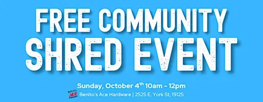 FREE Community Document Shred Event