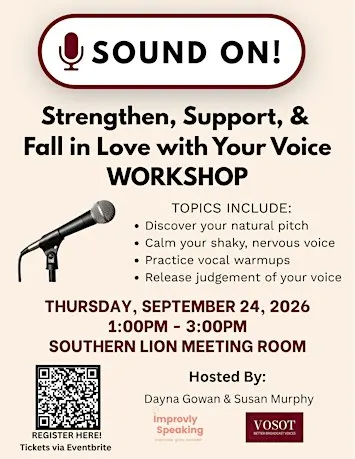 SOUND ON! Strengthen, Support, & Fall in Love with Your Voice Workshop