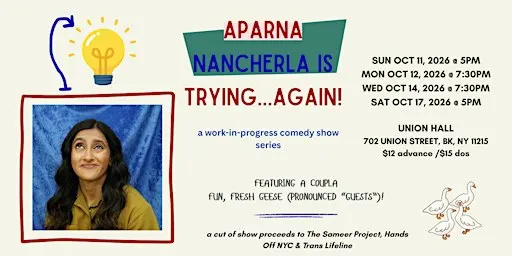 Aparna Nancherla Is Trying…Again!