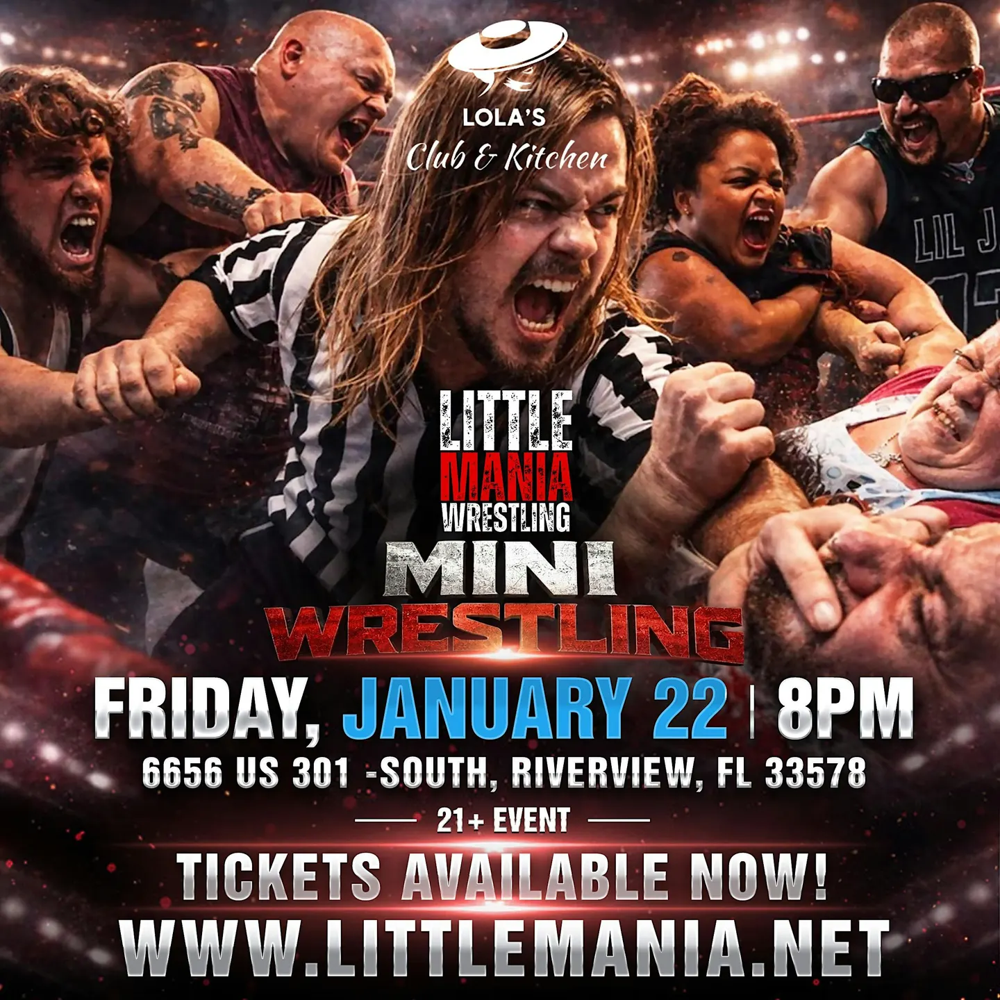 Little Mania Midget Wrestling -Invades -Riverview,FL